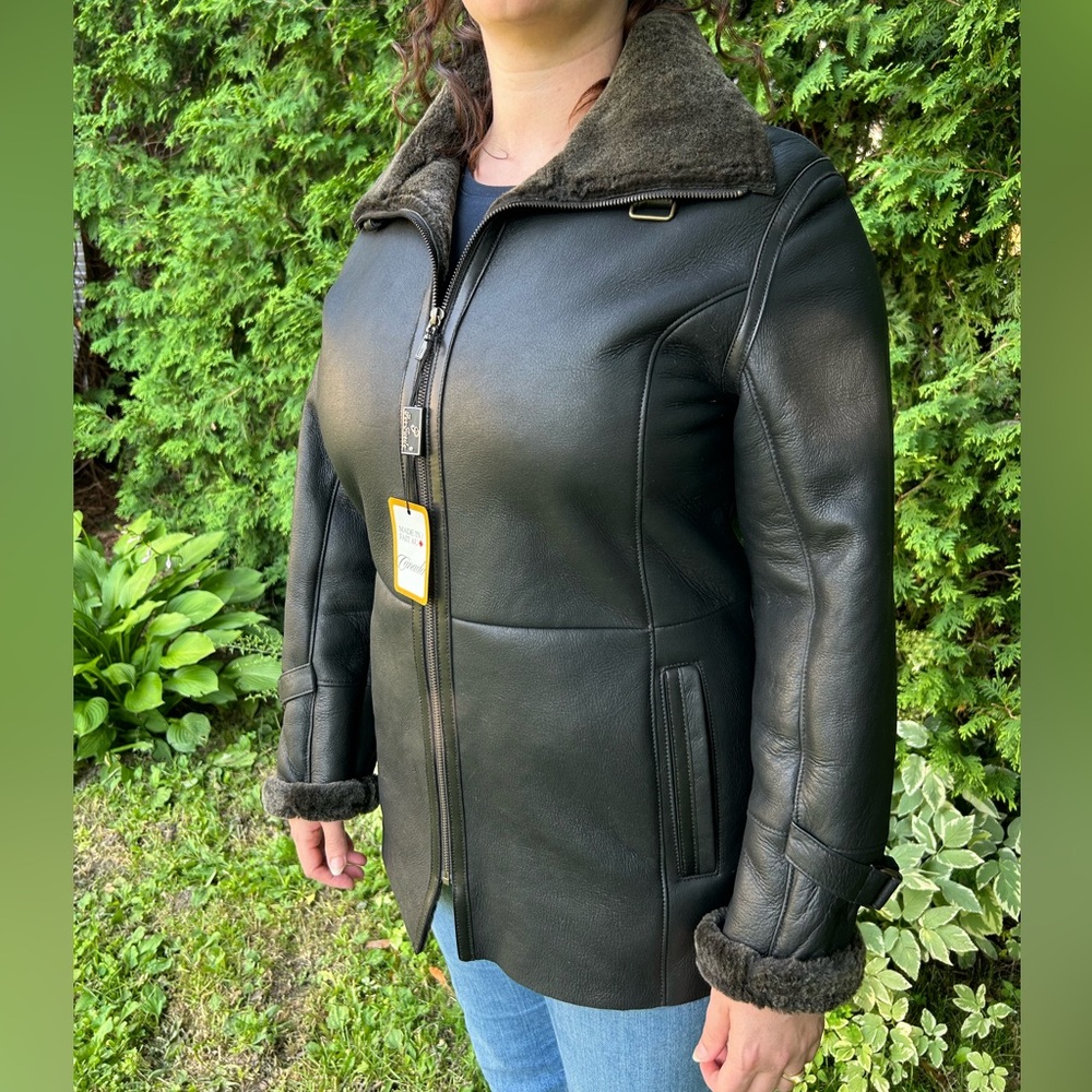 🔥 Artepelle Shearling Coat – Sample Piece – Made in Canada 🇨🇦